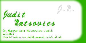 judit matsovics business card